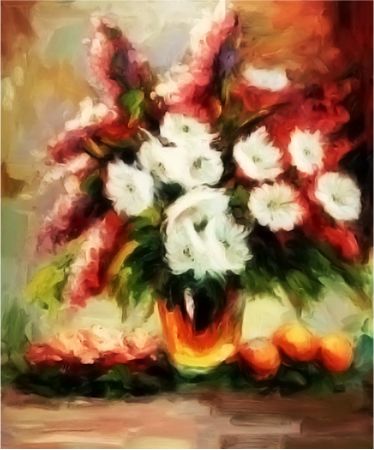 tablouri cu flori - buchet cu margarete