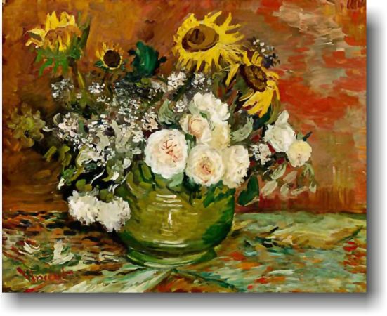 tablou cu flori - floarea soarelui